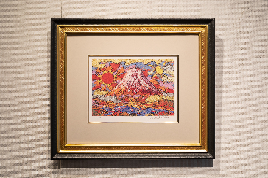 日月湖上赤富士